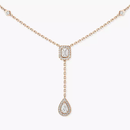 [AuraEcho]Gold Diamond Tie Necklace