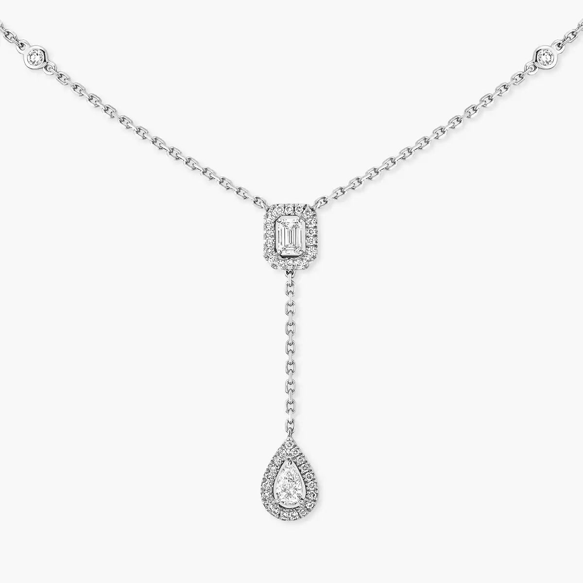 [AuraEcho]Gold Diamond Tie Necklace