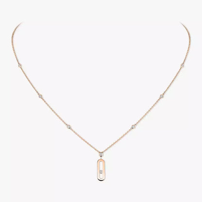 [AuraEcho] Move Uno Gold Diamond Long Necklace