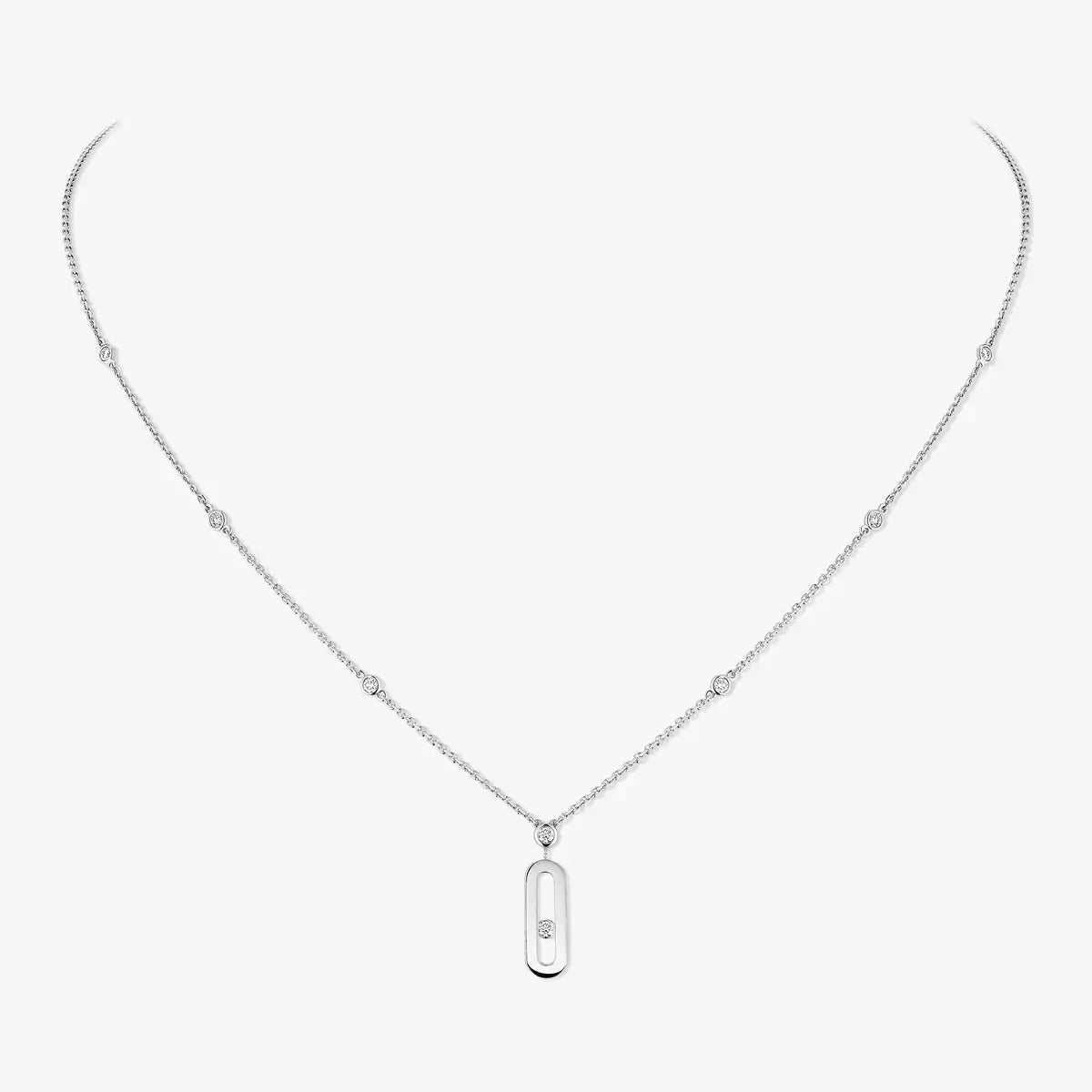 [AuraEcho] Move Uno Gold Diamond Long Necklace