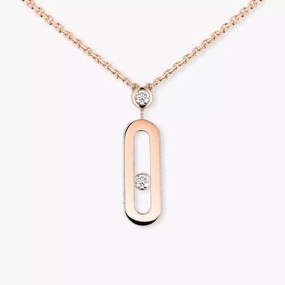[AuraEcho] Move Uno Gold Diamond Long Necklace