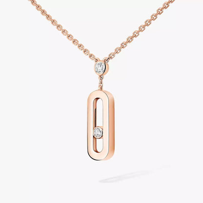 [AuraEcho] Move Uno Gold Diamond Long Necklace