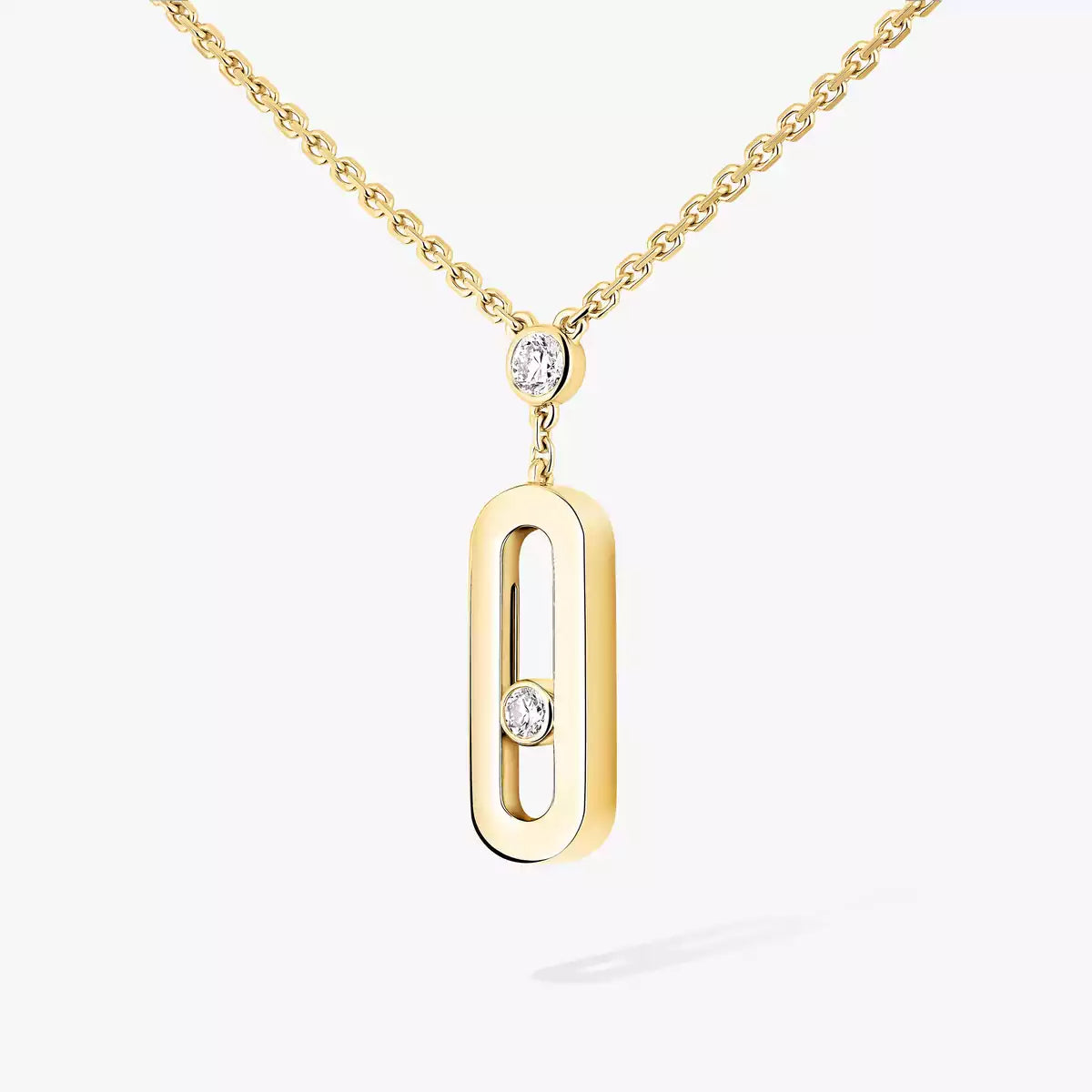 [AuraEcho] Move Uno Gold Diamond Long Necklace