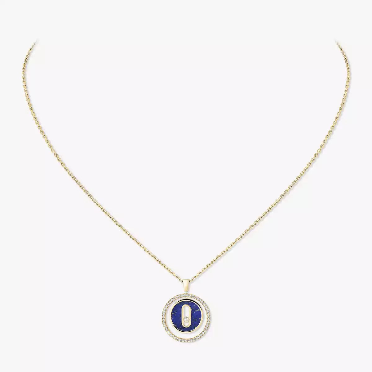[AuraEcho]Lucky Move Diamond Necklace in Rose Gold and White Mother-of-Pearl