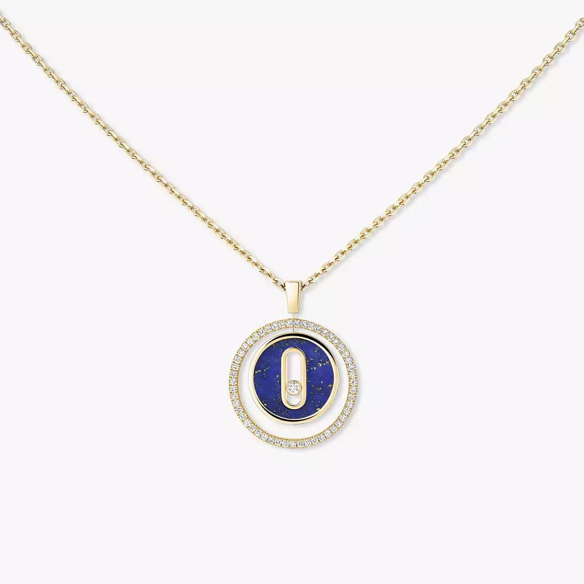 [AuraEcho]Lucky Move Diamond Necklace in Rose Gold and White Mother-of-Pearl