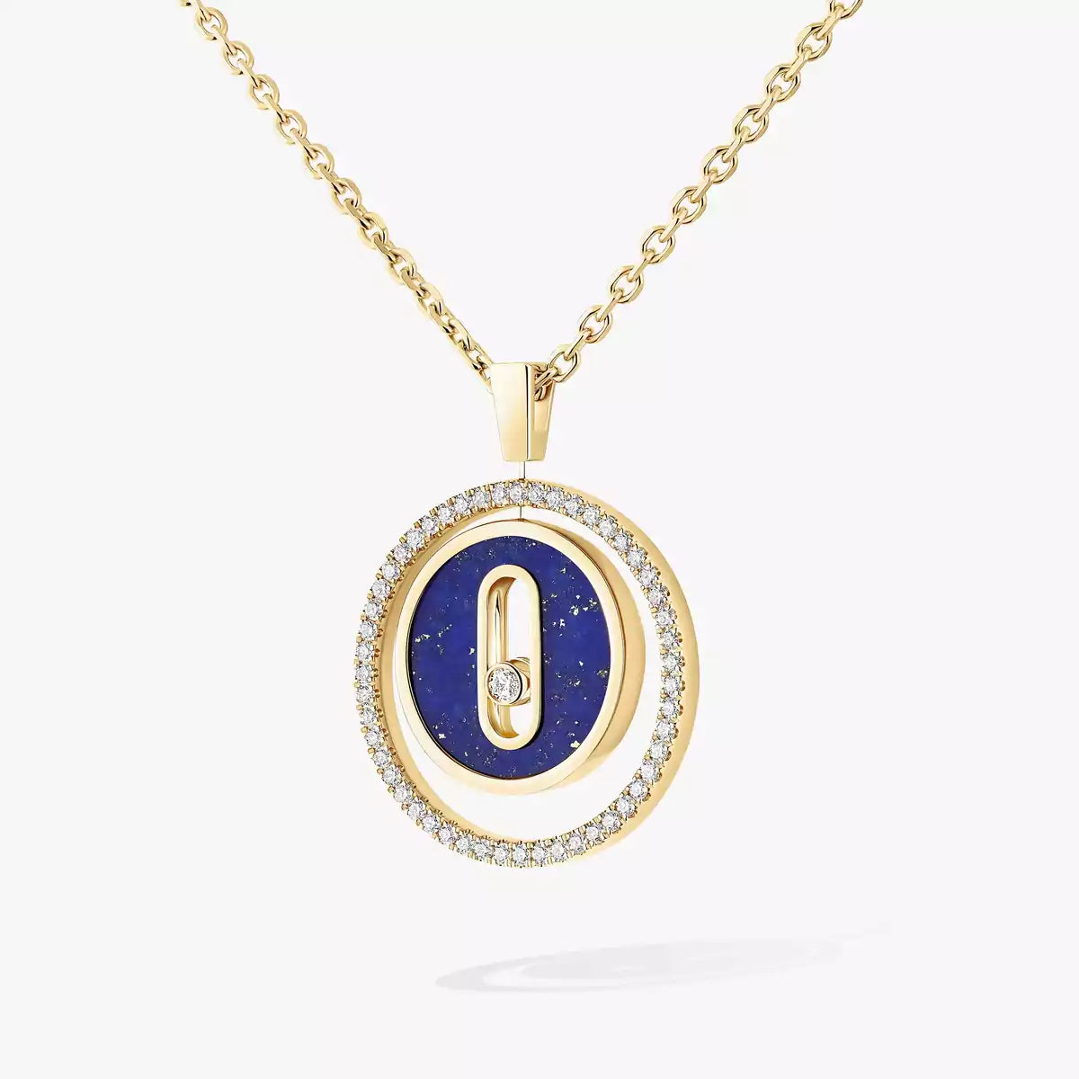 [AuraEcho]Lucky Move Diamond Necklace in Rose Gold and White Mother-of-Pearl