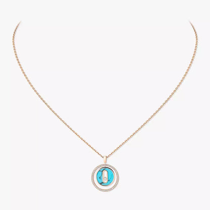 [AuraEcho]Lucky Move Diamond Necklace in Rose Gold and White Mother-of-Pearl