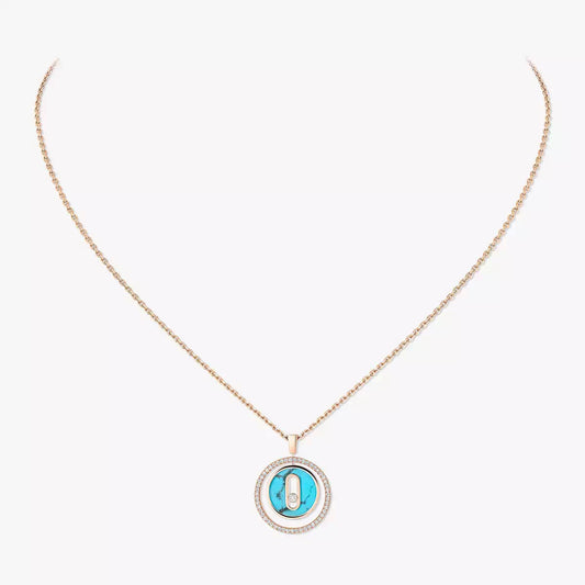 [AuraEcho]Lucky Move Diamond Necklace in Rose Gold and White Mother-of-Pearl