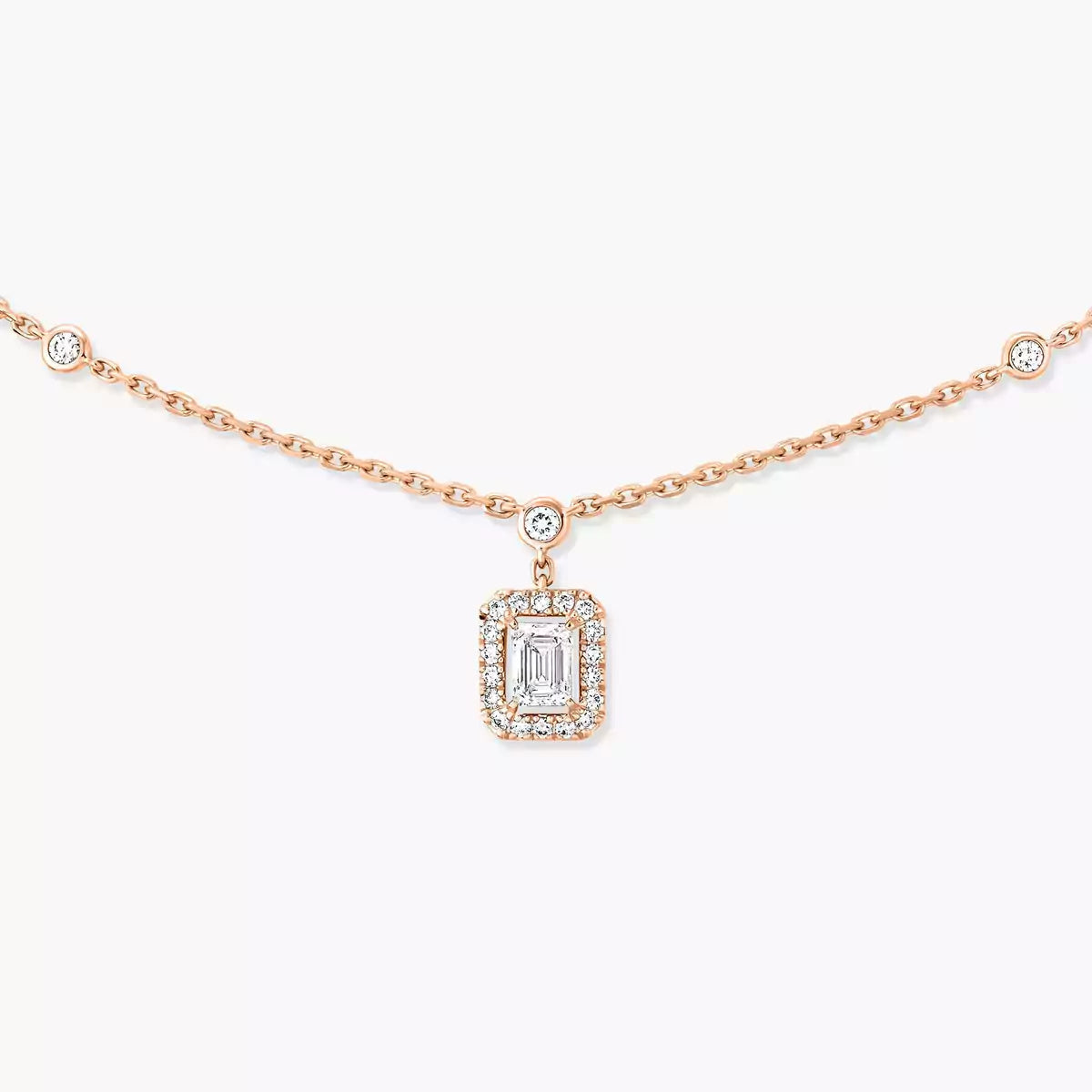 [AuraEcho]My Twin Diamond Necklace in Silver