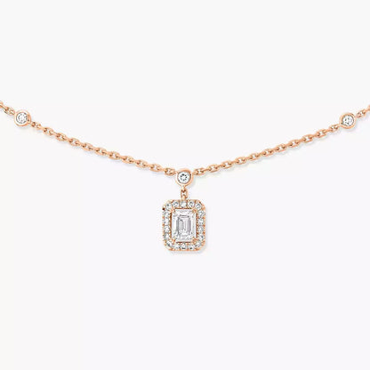 [AuraEcho]My Twin Diamond Necklace in Silver