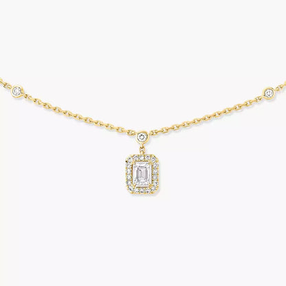 [AuraEcho]My Twin Diamond Necklace in Silver
