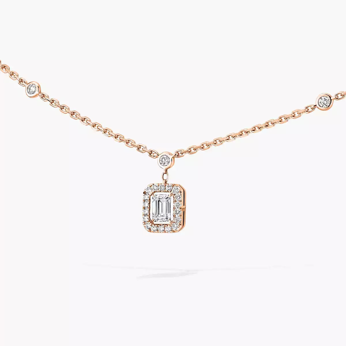 [AuraEcho]My Twin Diamond Necklace in Silver