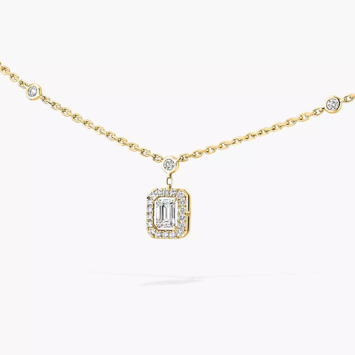 [AuraEcho]My Twin Diamond Necklace in Silver