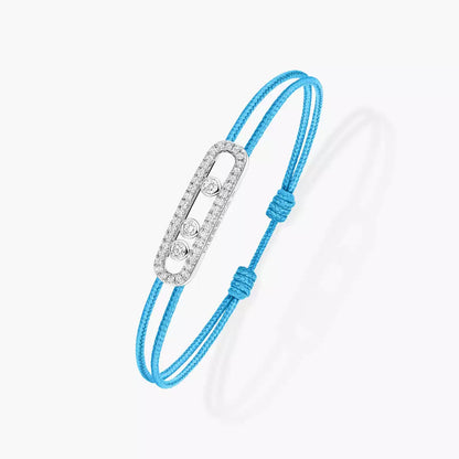 [AuraEcho]Messika Care(s) pink cord pavé bracelet