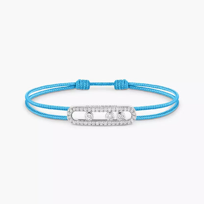 [AuraEcho]Messika Care(s) pink cord pavé bracelet
