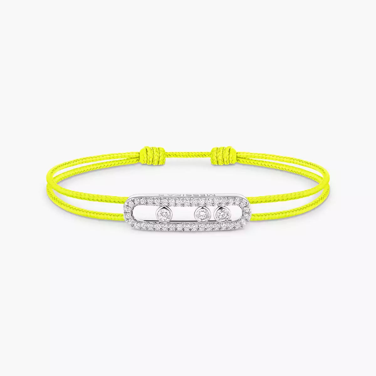 [AuraEcho]Messika Care(s) pink cord pavé bracelet