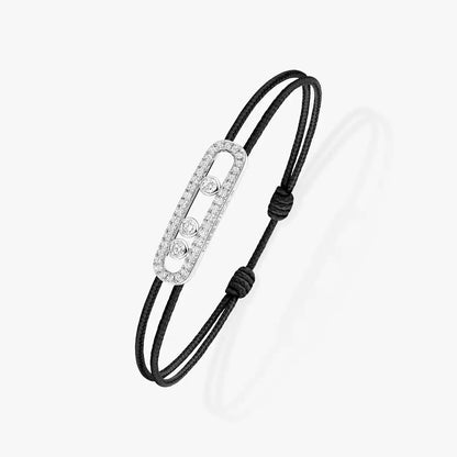 [AuraEcho]Messika Care(s) pink cord pavé bracelet