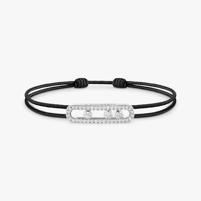 [AuraEcho]Messika Care(s) pink cord pavé bracelet