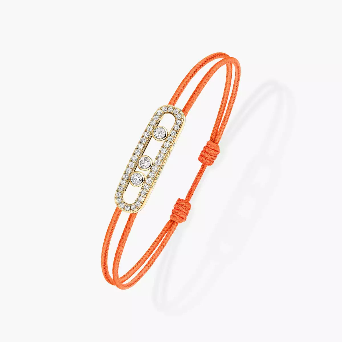 [AuraEcho]Messika Care(s) pink cord pavé bracelet