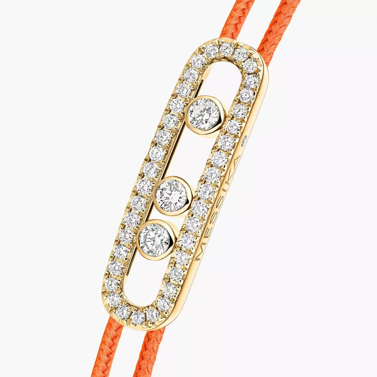 [AuraEcho]Messika Care(s) pink cord pavé bracelet