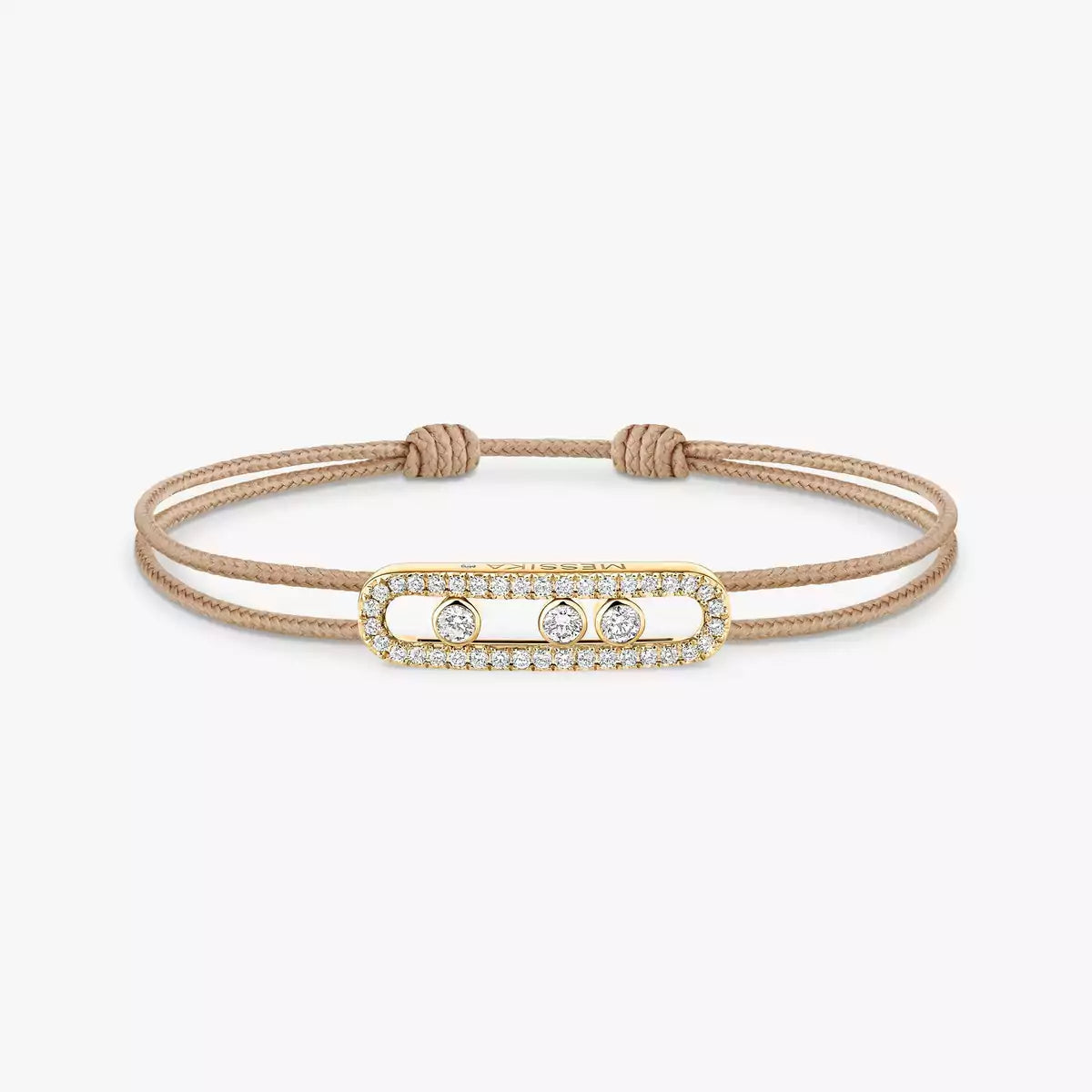 [AuraEcho]Messika Care(s) pink cord pavé bracelet