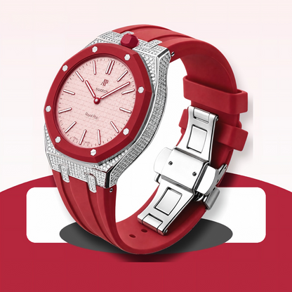 [AuraEcho] Royal Oak Pop Exclusive Steel Case With Diamond(Moissanite) & Silicone Strap