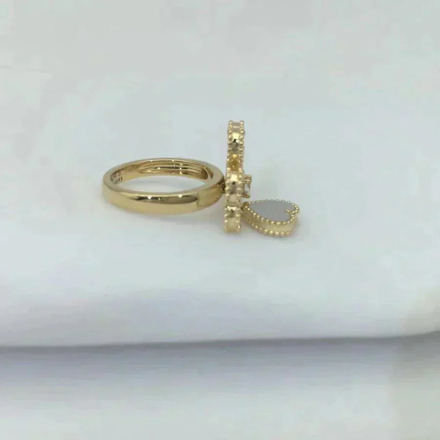 [AuraEcho Jewelry]SWEET CLOVER WHITE MOP RING
